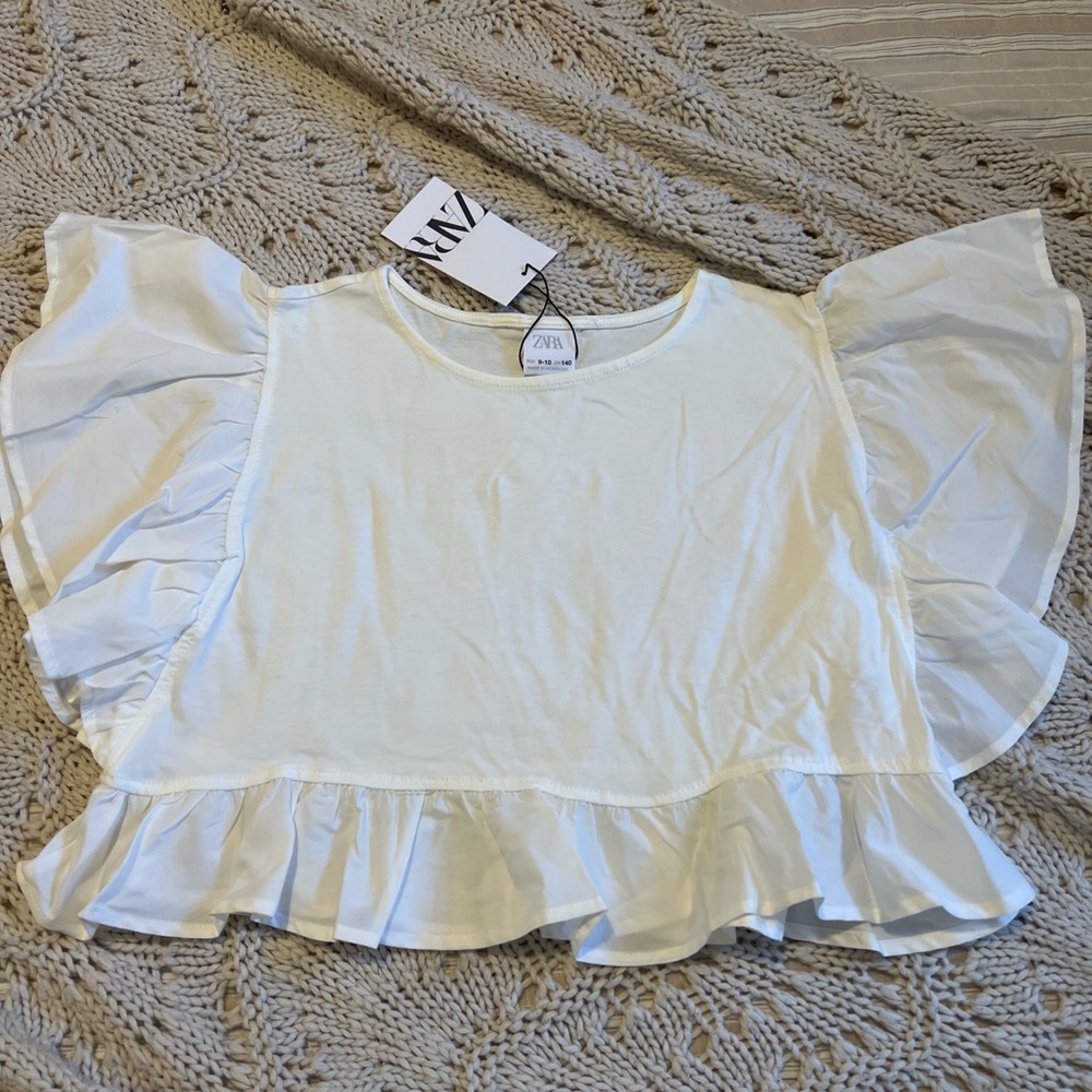 Zara Ruffle Sleeve Blouse
